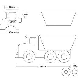 Desenho técnico do caminhãozinho