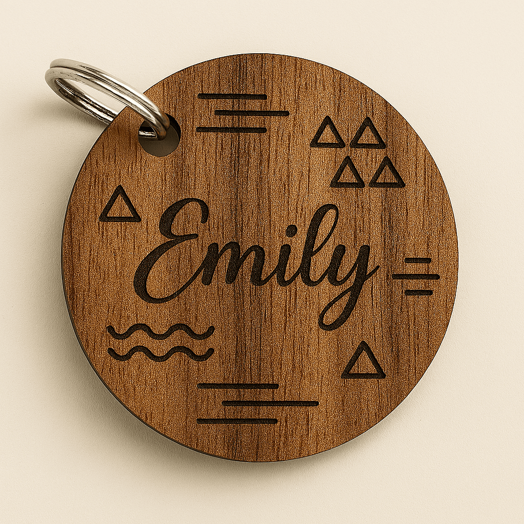 Chaveiro personalizado em madeira